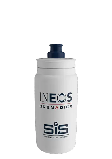 Велобутылка Elite Fly 550 мл (Ineos Grenadiers 2023, белая)