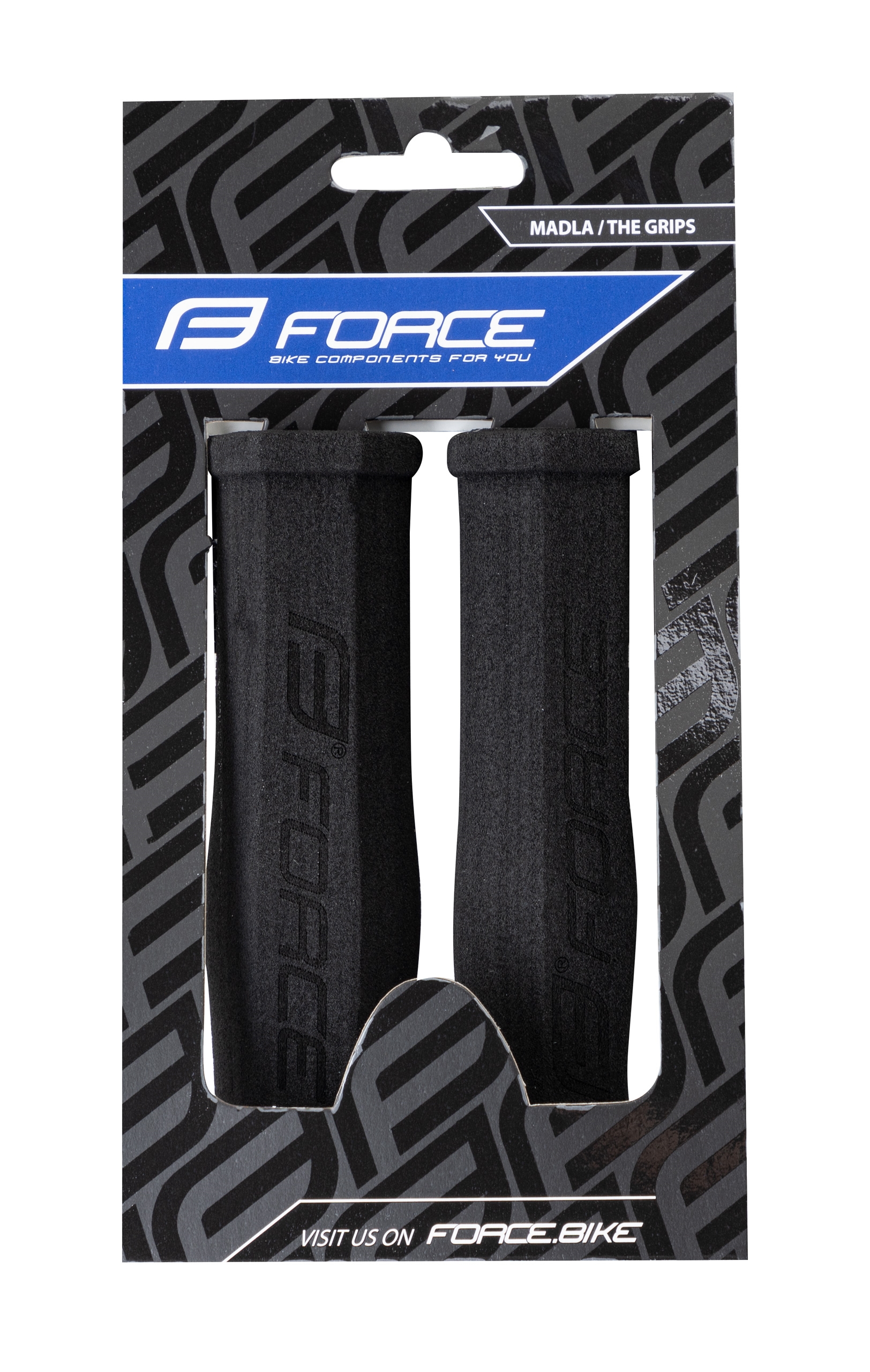 Грипсы Force 38285 (пена, чёрные, L-122 мм)