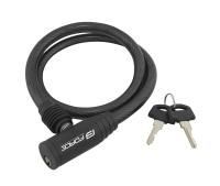 Замок Force ECO 12/800мм, спираль без крепления (черный)