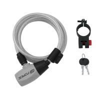 Замок Force RON 8/1850мм, спираль с креплением (прозрачный)