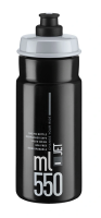 Велобутылка Elite JET 550мл (черный, серый логотип)