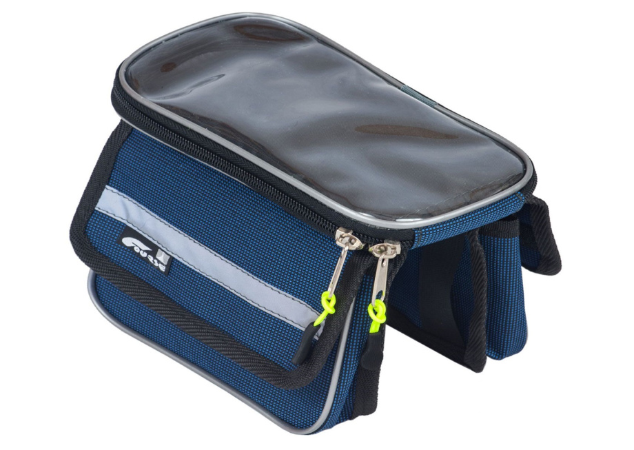 Велосумка Course ПиФорм на раму с чехлом для смартфона (синий)