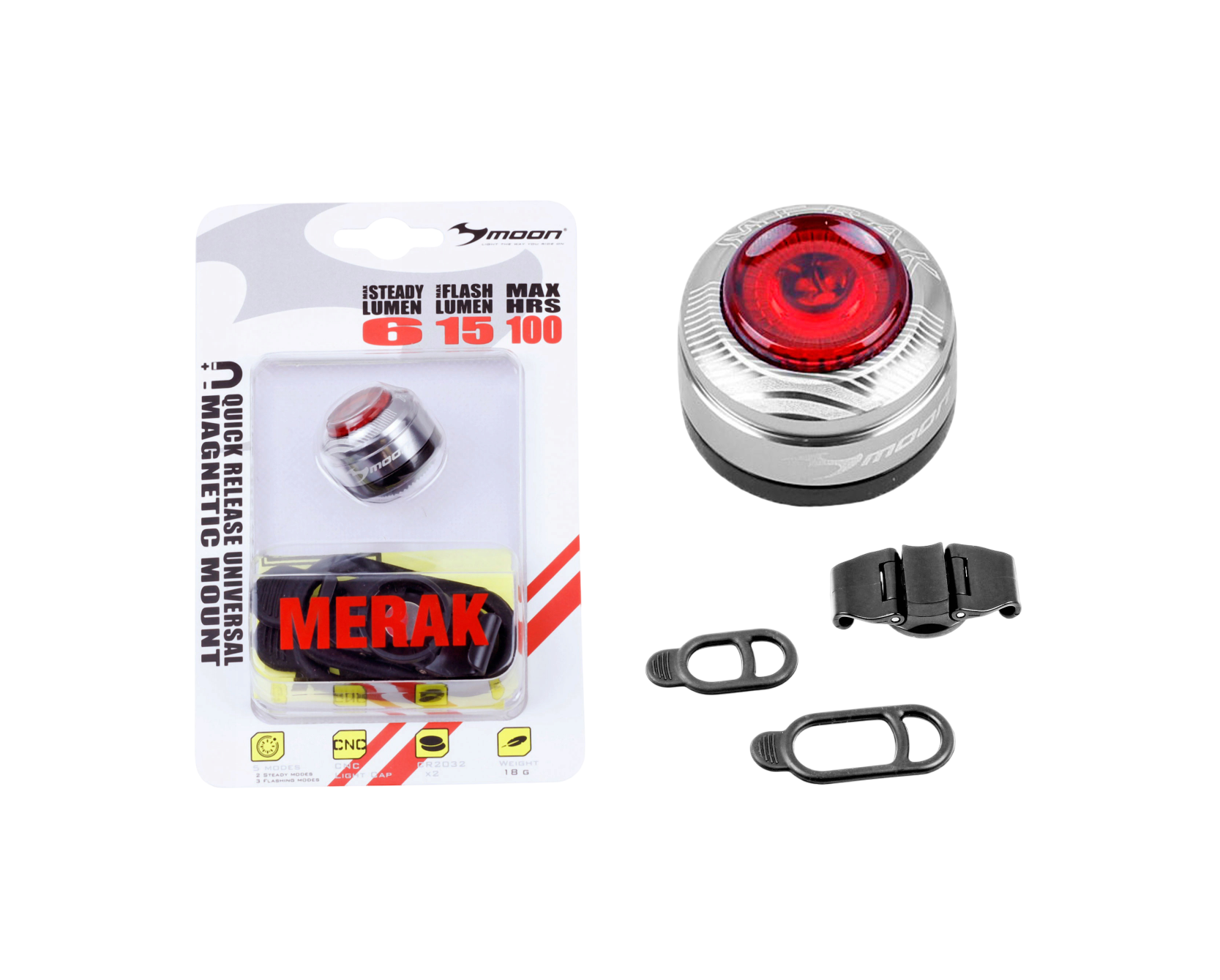 Фонарь велосипедный задний Moon Merak