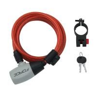 Замок Force RON 8/1850мм, спираль с креплением (красный)