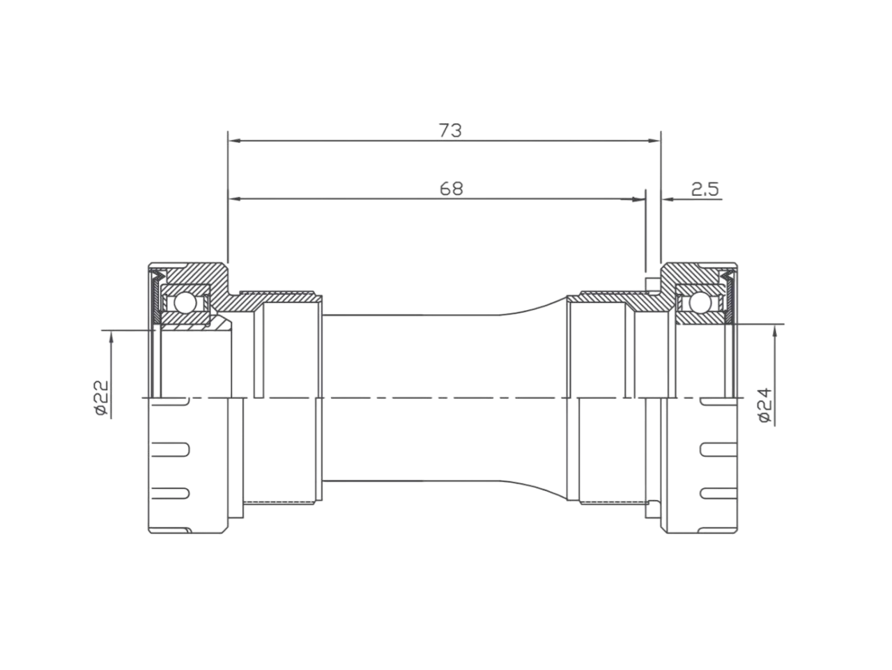Каретка Neco BB501
