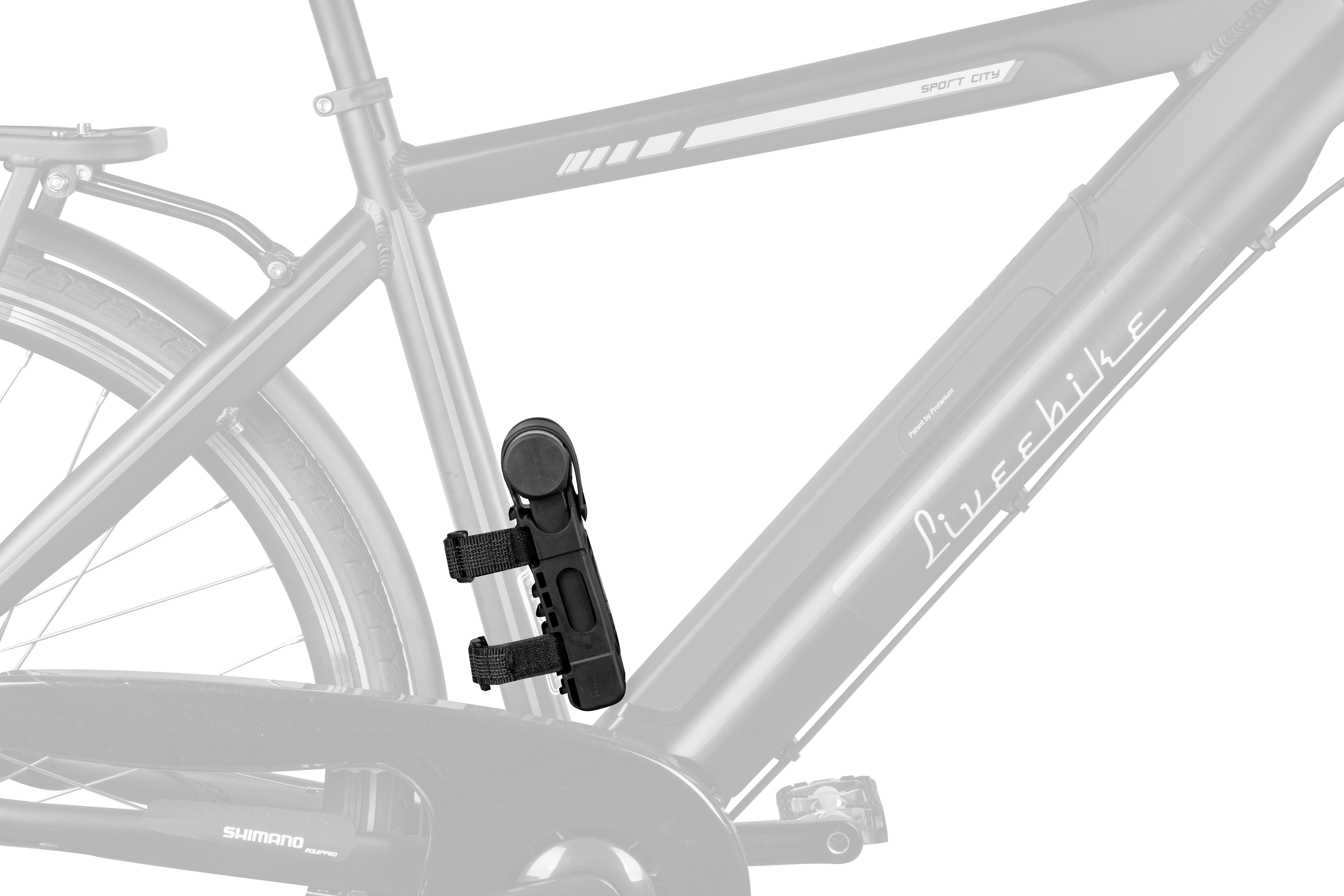 Замок Force FOLD 80 см (складной, 6 звеньев, с креплением, чёрный)