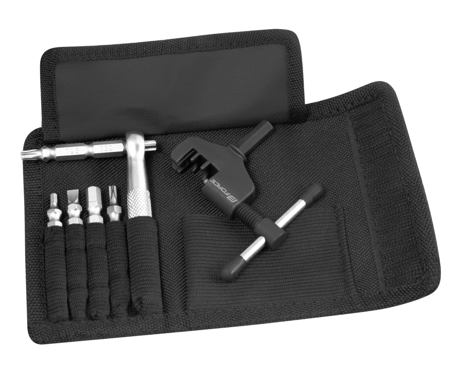 Инструмент Force 894669 (набор 12 в 1 с выжимкой цепи, в чехле)