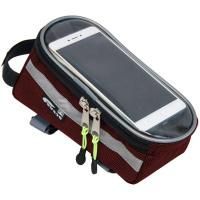 Велосумка COURSE МАСТЕР на раму увеличенная для смартфона (красный)