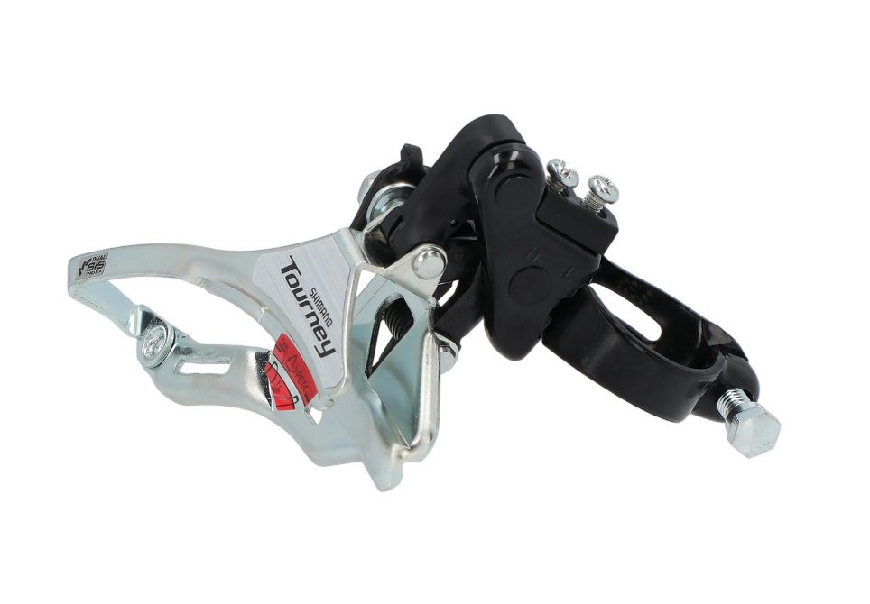 Передний переключатель Shimano Tourney FD-TY300 (верхняя тяга, хомут 34.9 мм, 3x6/7 скоростей)