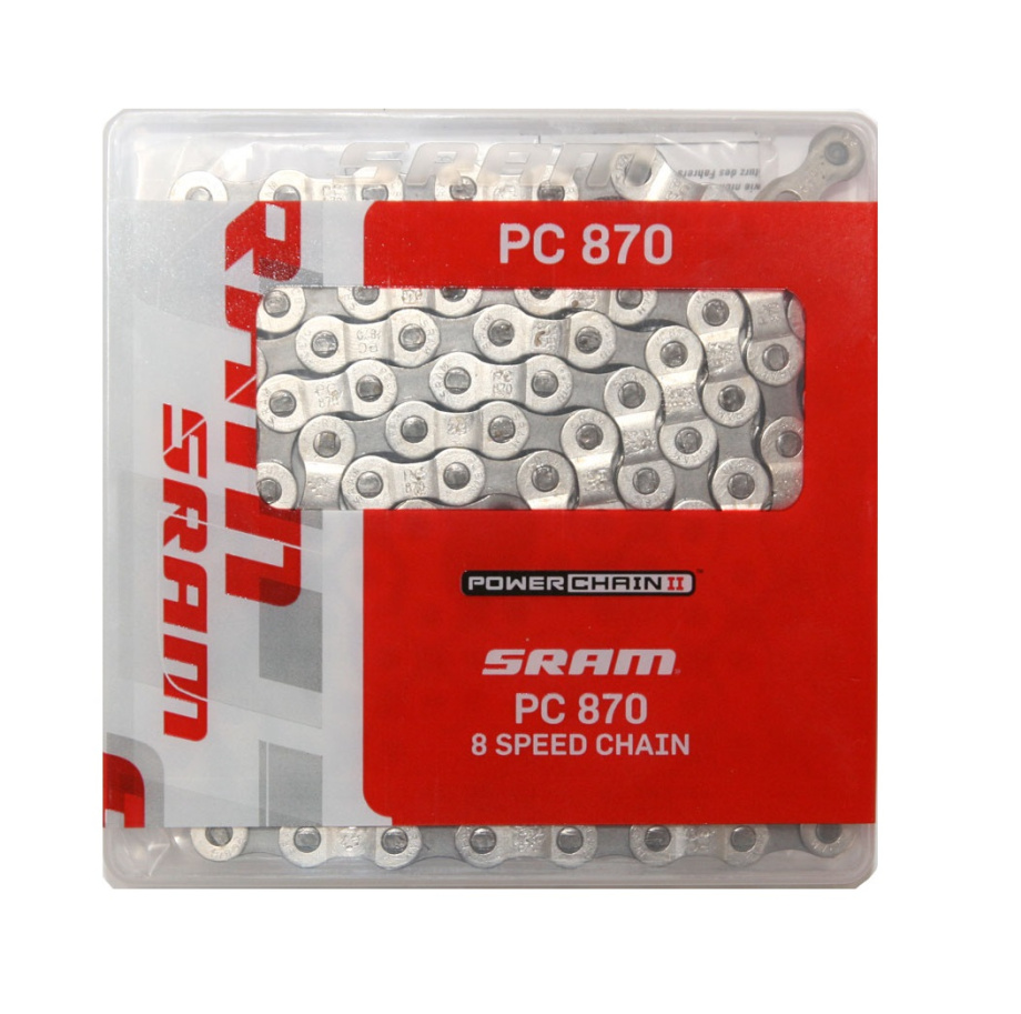 Цепь Sram PC-870 (8 скоростей, 114 звеньев, замок Power Link)