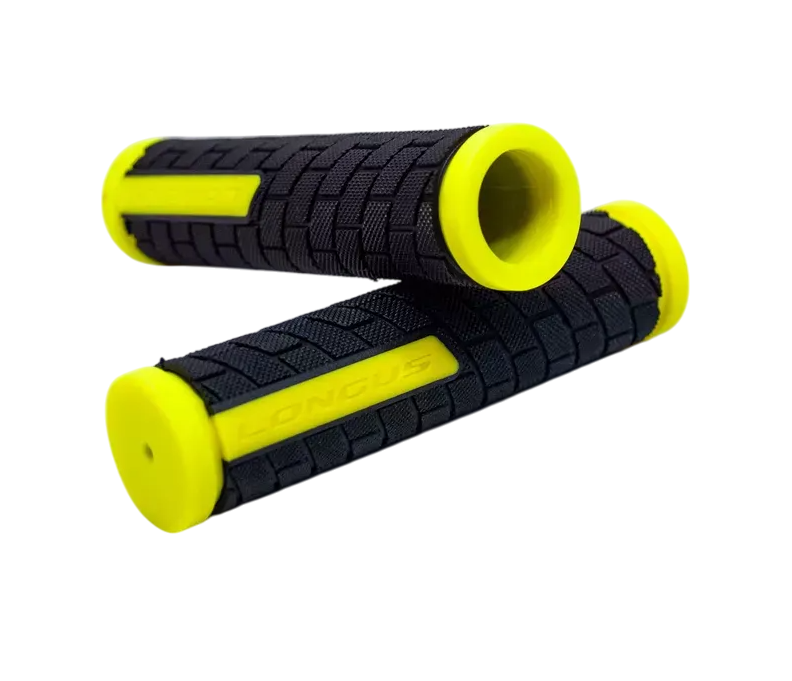 Ручки руля Longus GRID (черный/неоново-жёлтый, L-128 мм)