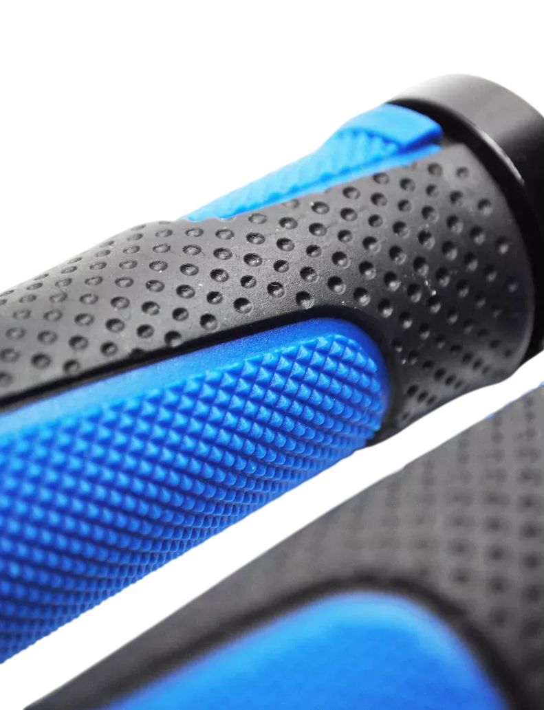 Грипсы Hualong HL-G308 (чёрный/синий, L-130 мм)