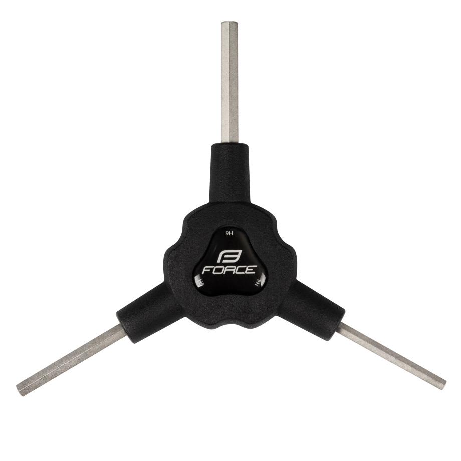 Трёхсторонний шестигранный ключ Force Y-образный 4/5/6 мм (чёрный)