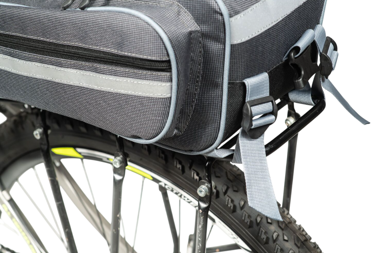 Велосумка Course Джаст-3 на багажник (чёрно-серая)