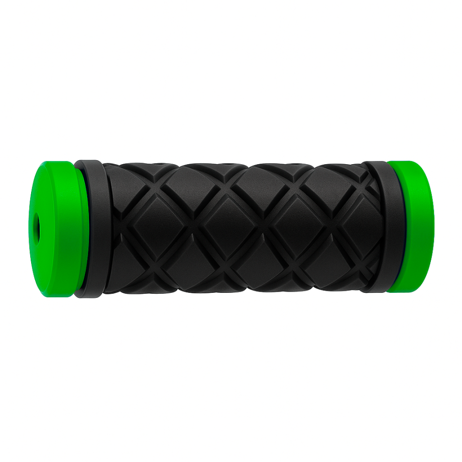 Грипсы Hualong HL-G73 (чёрный/зелёный, L-90 мм)