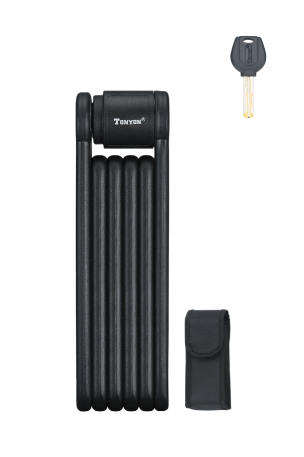 Замок велосипедный TONYON 3853FL-840 (сегментный, 840 мм)