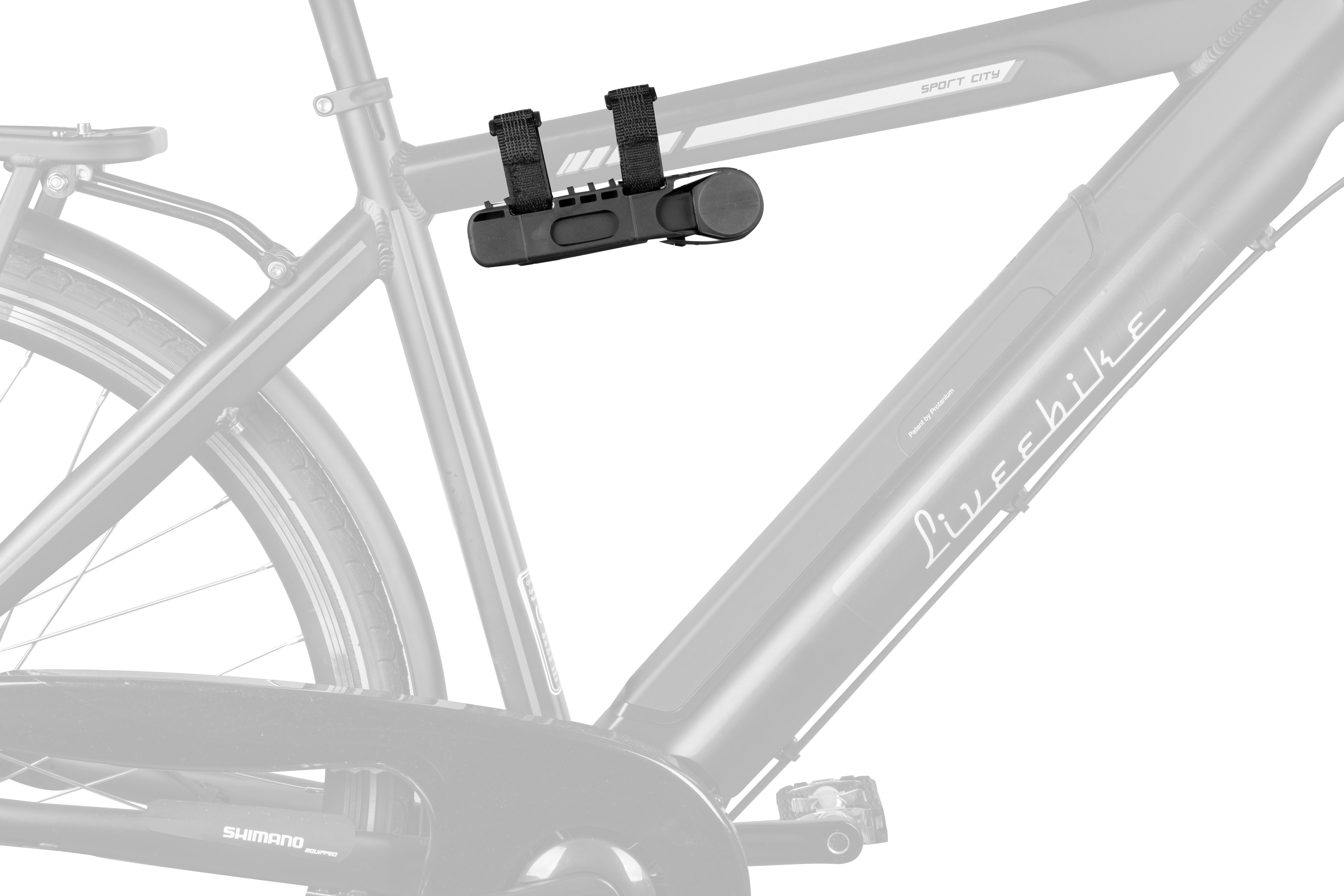 Замок Force FOLD 80 см (складной, 6 звеньев, с креплением, чёрный)