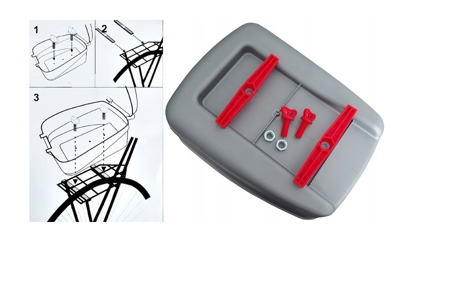 Кофр для велосипеда (серый)