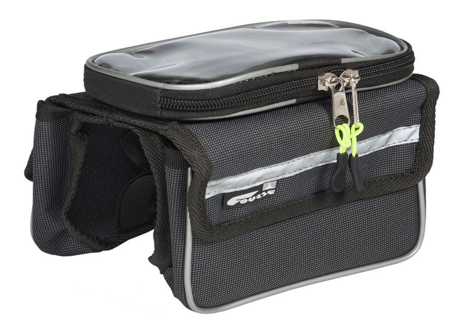 Велосумка Course ПиФорм на раму с чехлом для смартфона (серый)