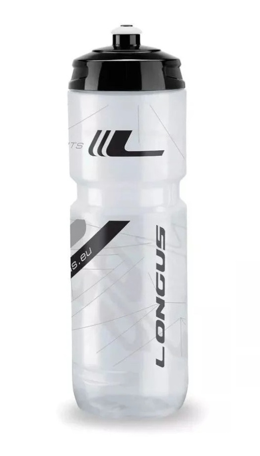 Велобутылка Longus TESA 800 мл (прозрачно/чёрная)