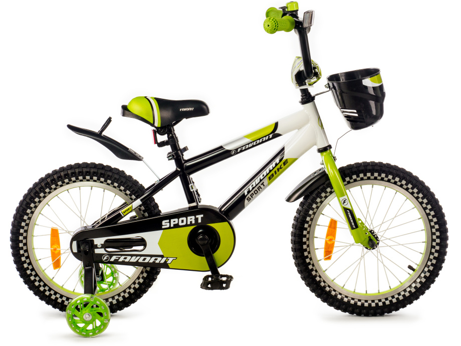 Велосипед Favorit Sport 16 (черный/зеленый)