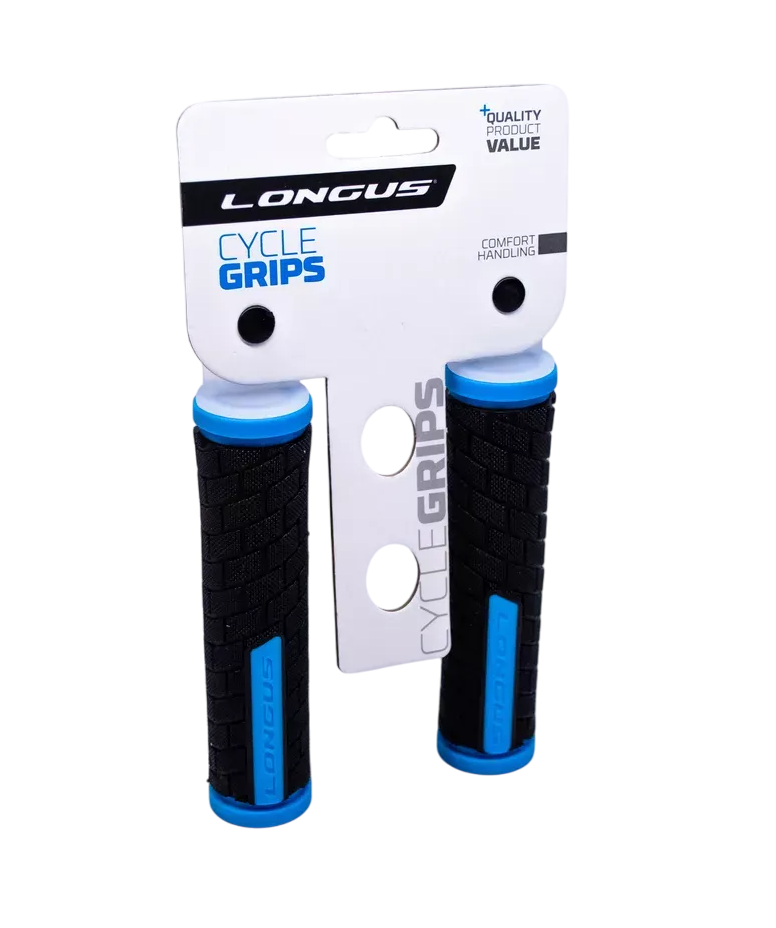 Ручки руля Longus GRID (черный/синий, L-128 мм)
