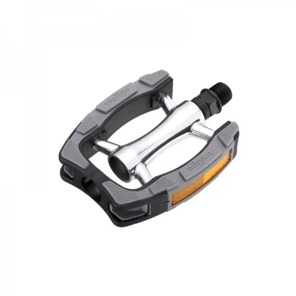 Педали для велосипеда алюминиевые Wellgo C098 (серебристо-черные)