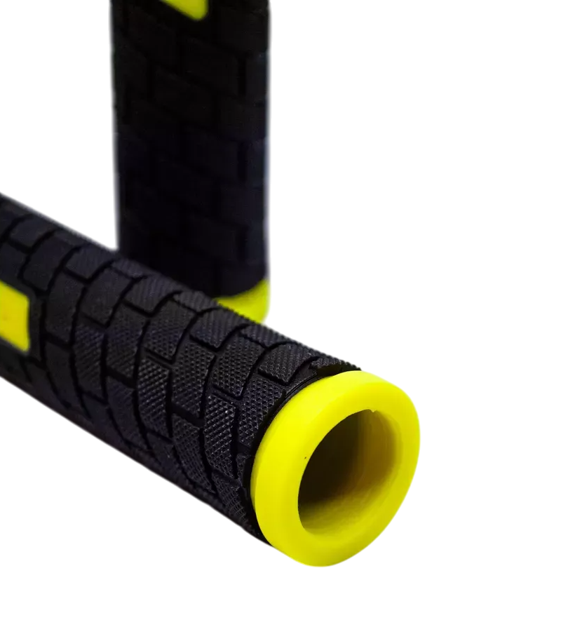 Ручки руля Longus GRID (черный/неоново-жёлтый, L-128 мм)