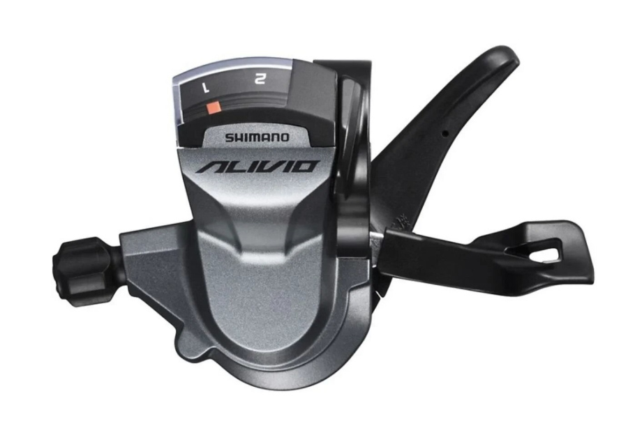 Шифтер Shimano Alivio M4010 (левый, 2 скорости, трос 1800 мм)