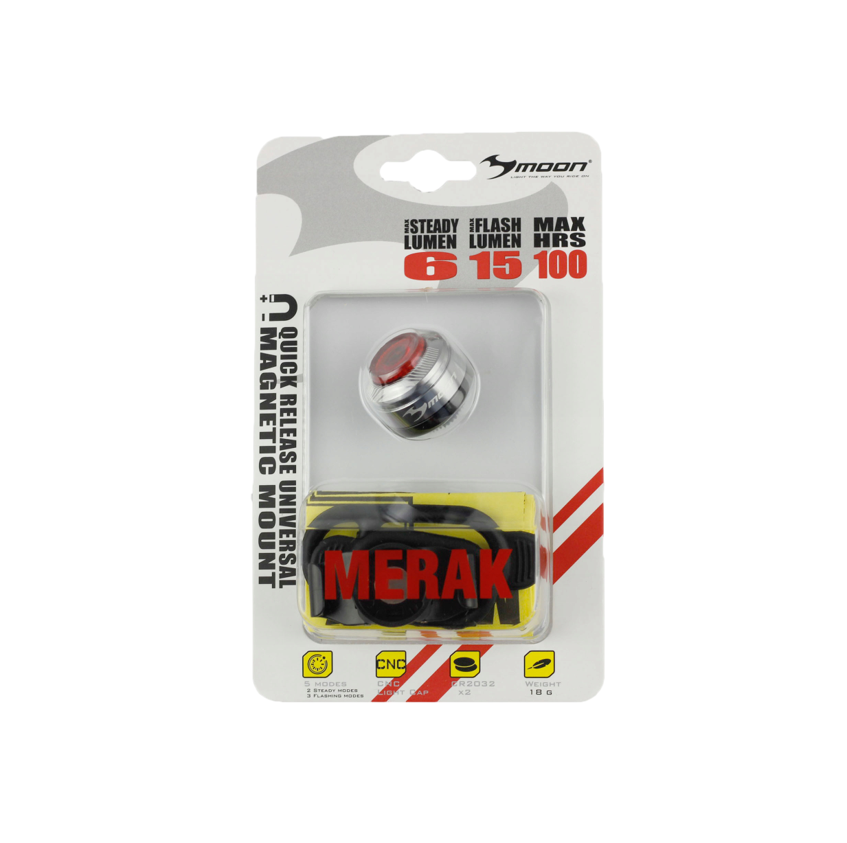 Фонарь велосипедный задний Moon Merak