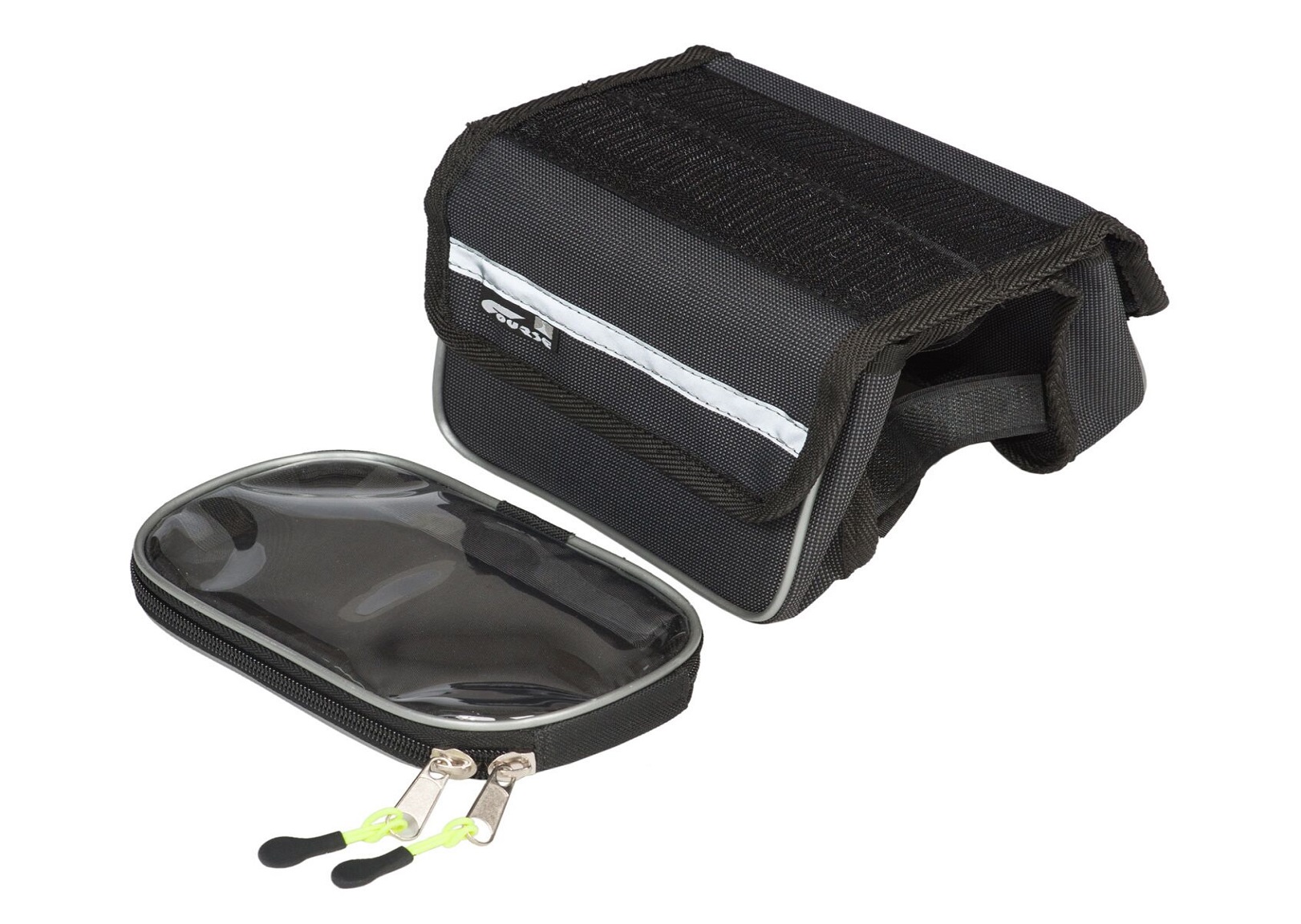 Велосумка Course ПиФорм на раму с чехлом для смартфона (серый)