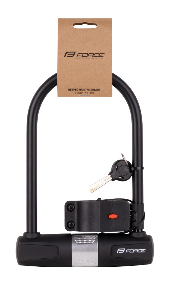 Замок U-lock Force 49141 18,9x11,5 см (с креплением, чёрный)