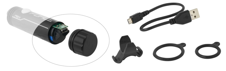 Передний фонарь Force PEN 200LM USB