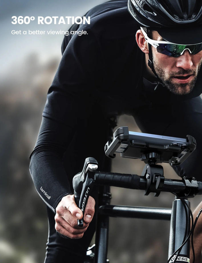 Держатель телефона на руль Lamicall BP07 (чёрный)