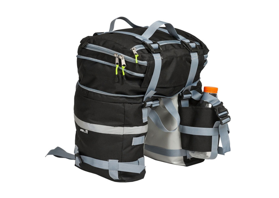 Велорюкзак Course на багажник (велоштаны) 22-30 литров (чёрный)