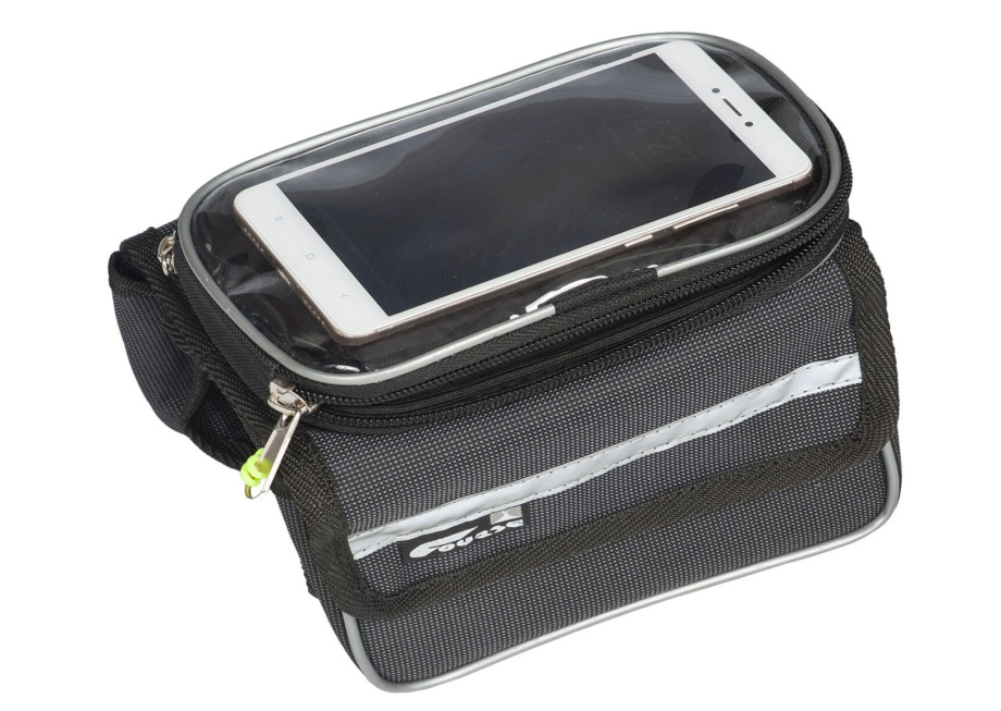 Велосумка Course ПиФорм на раму с чехлом для смартфона (серый)