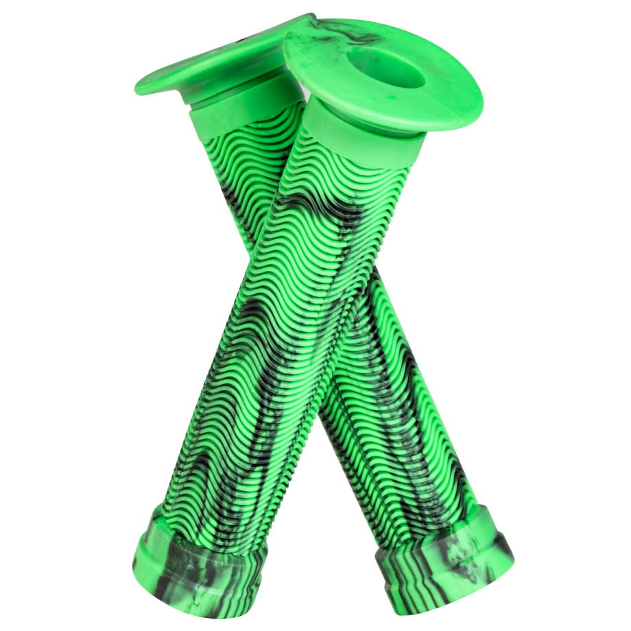 Грипсы STG 150 мм (чёрные/зелёные)