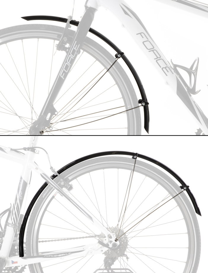 Крылья Force 48 Aluflex 28" + V-образные стойки (чёрные)