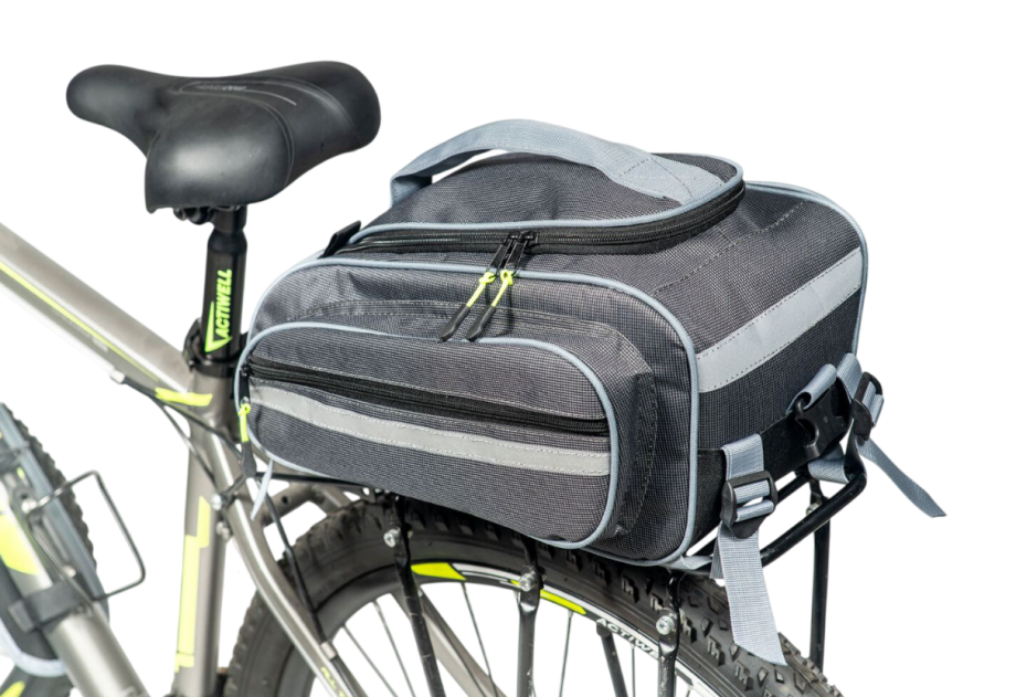 Велосумка Course Джаст-3 на багажник (чёрно-серая)