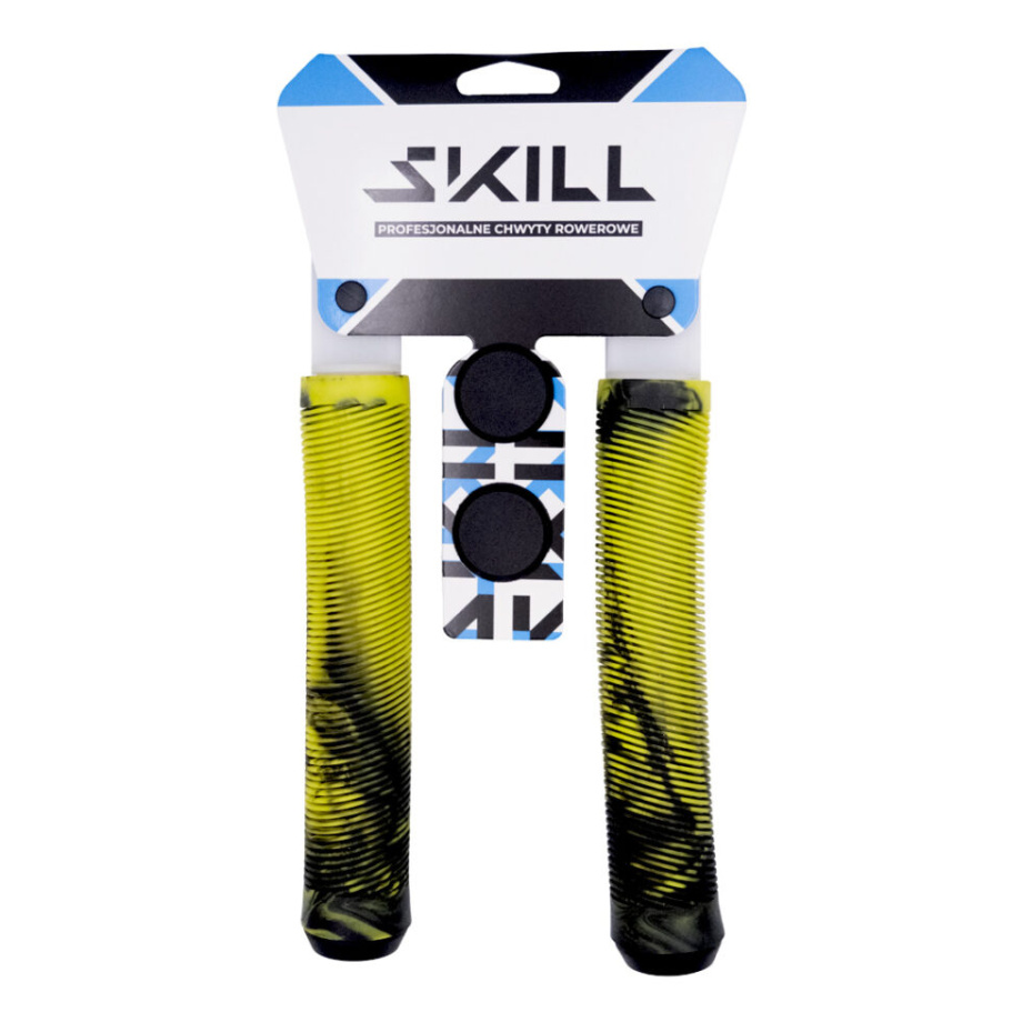 Грипсы SKILL JELLY 165 мм (чёрный/жёлтый)