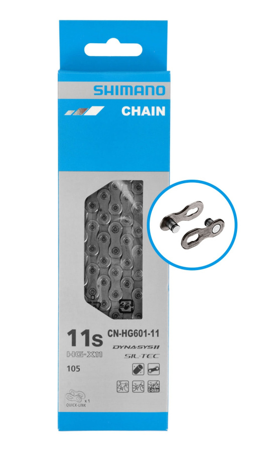 Цепь Shimano 105 CN-HG601 (11 скоростей, 116 звеньев, с замком цепи QuickLink)