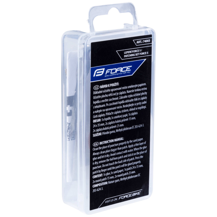 Набор для ремонта камер Force 74003 — малый, в пластиковой коробочке