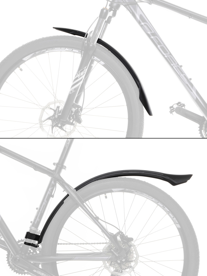 Крылья Force GRAND 24–29" пластик (чёрные)