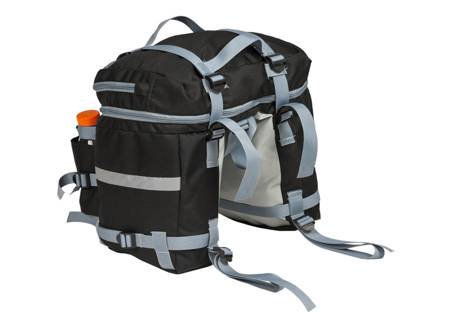 Велорюкзак Course на багажник (велоштаны) 22-30 литров (чёрный)