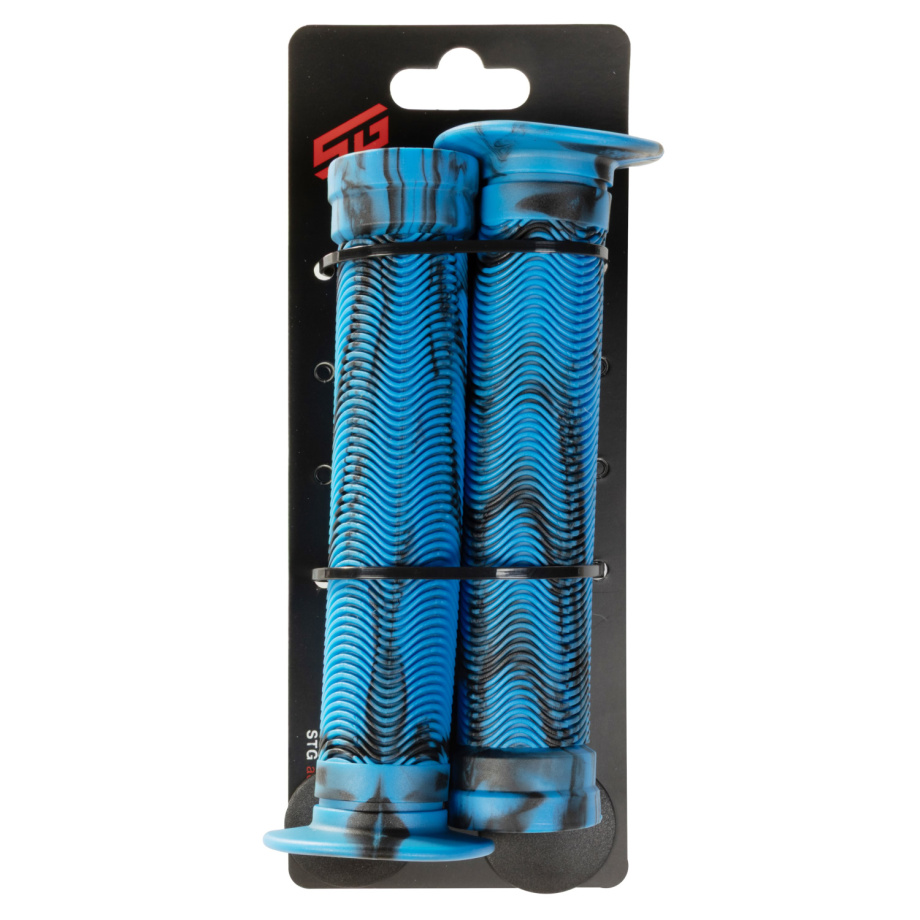 Грипсы STG 150 мм (черные/синие)