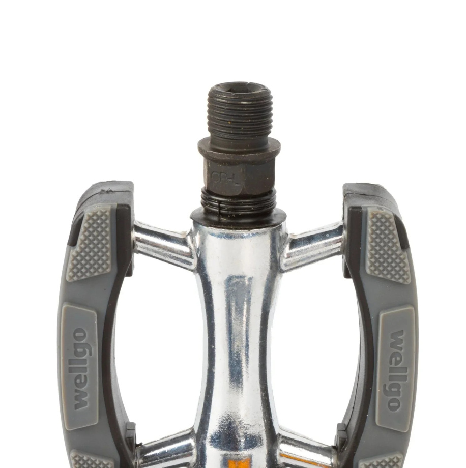 Педали для велосипеда алюминиевые Wellgo C098 (серебристо-черные)