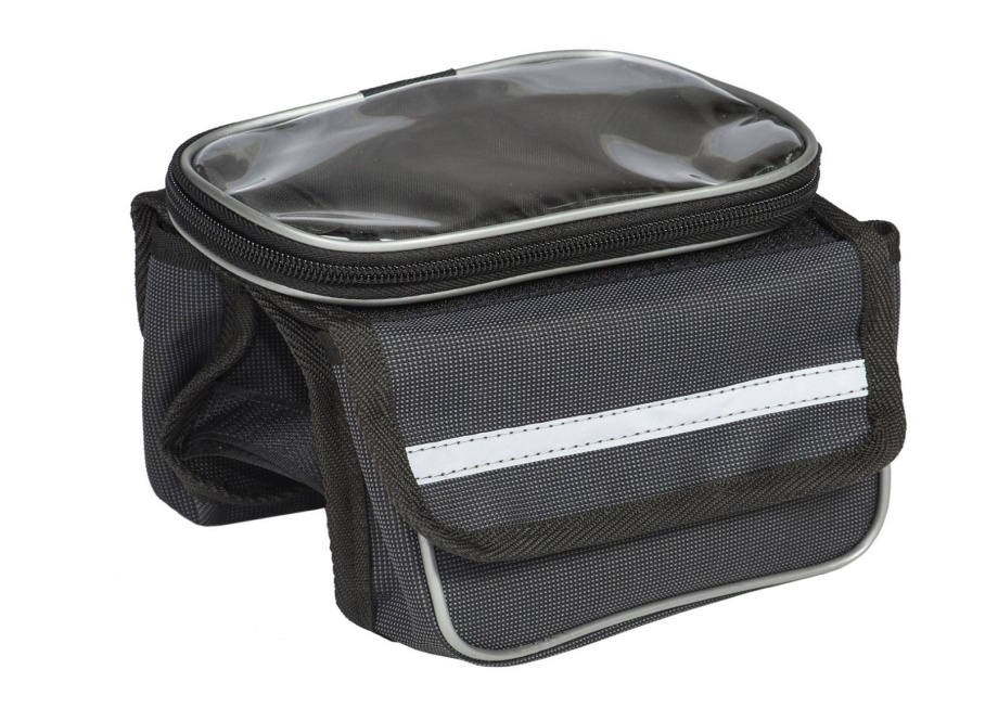 Велосумка Course ПиФорм на раму с чехлом для смартфона (серый)